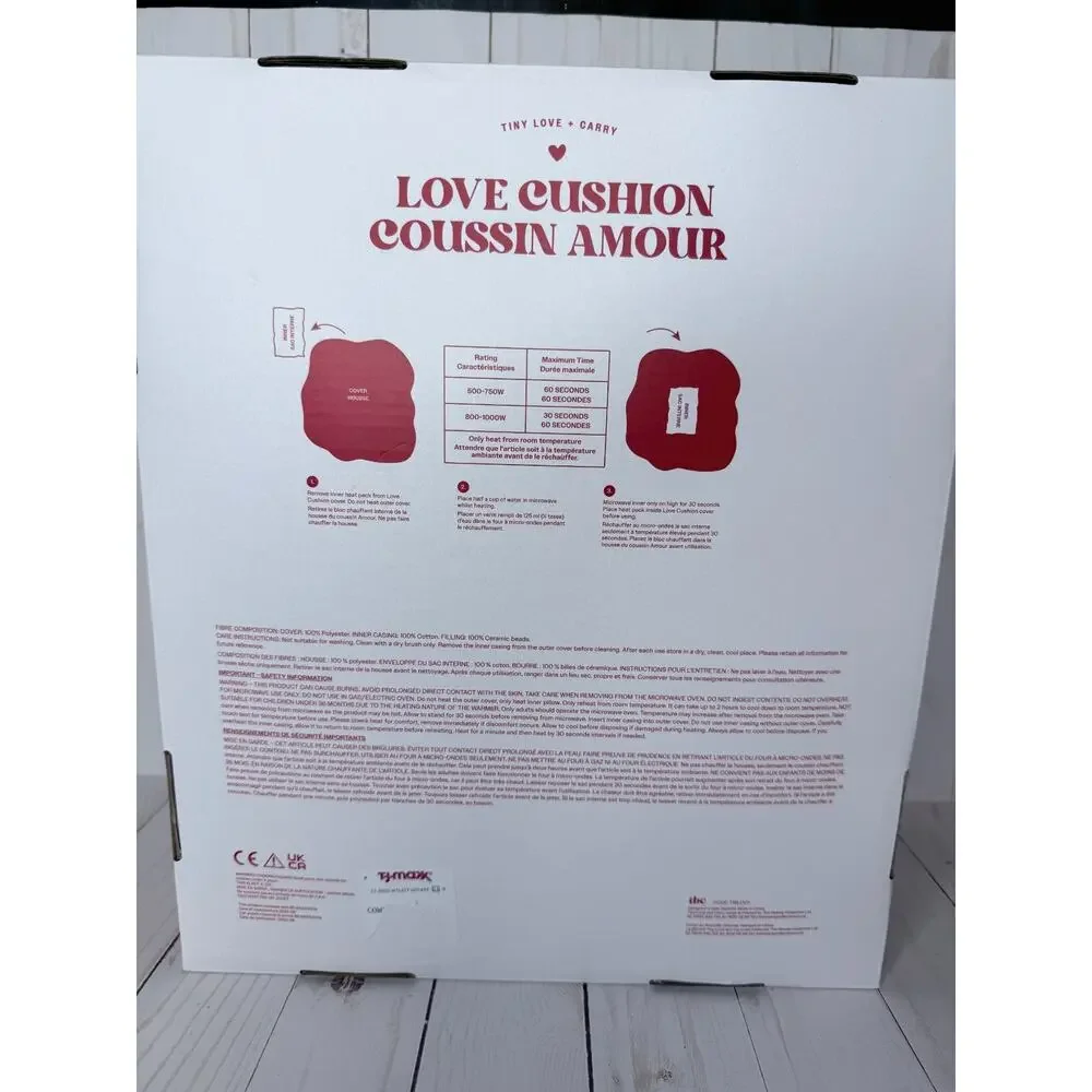 Love & Daisy Plush Cushion with a Removable Heat Pack 11x14x3